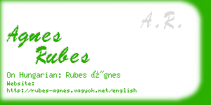 agnes rubes business card